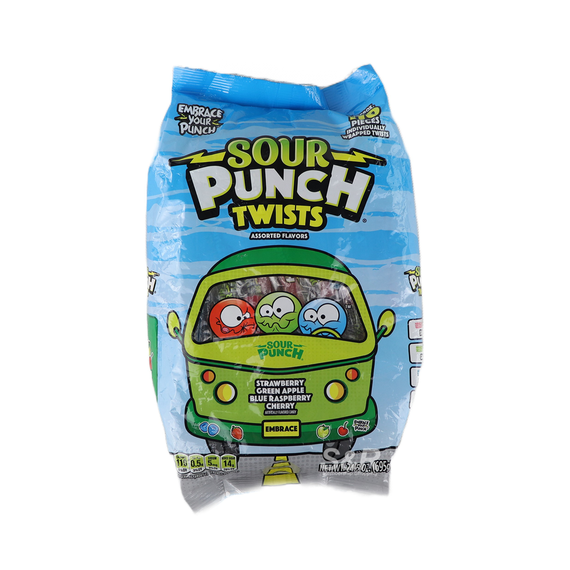 Sour Punch Twists Artificially Flavored Candy 695g